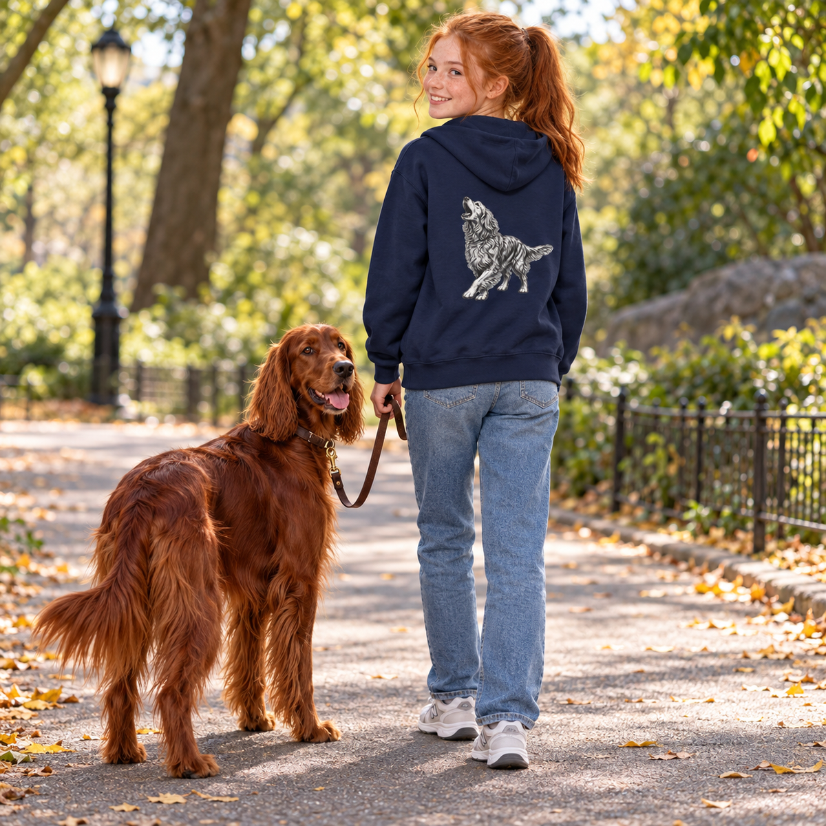 Irish Setter, Youth Heavy Blend Zipped Unisex Hoodie