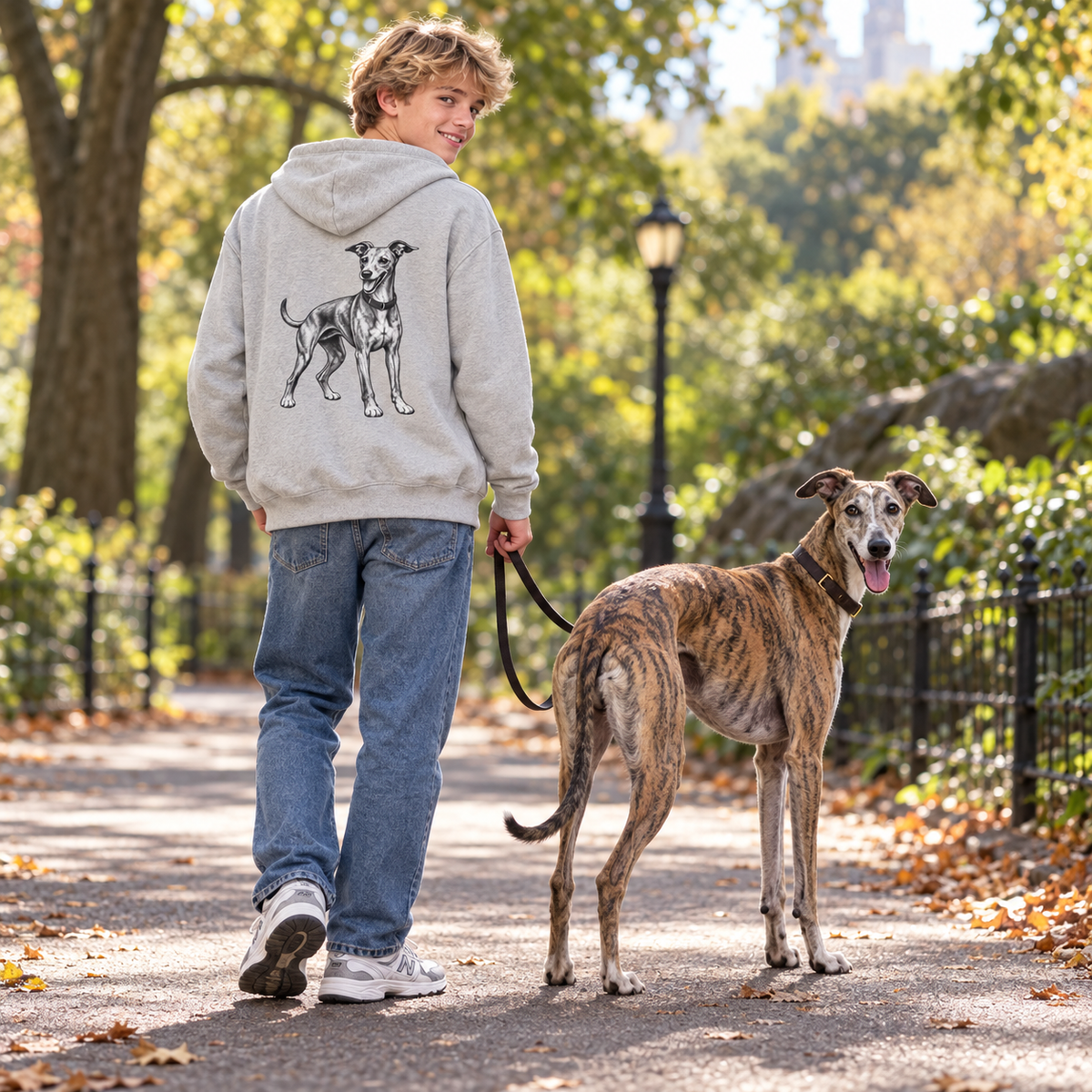 Greyhound, Youth Heavy Blend Zipped Unisex Hoodie