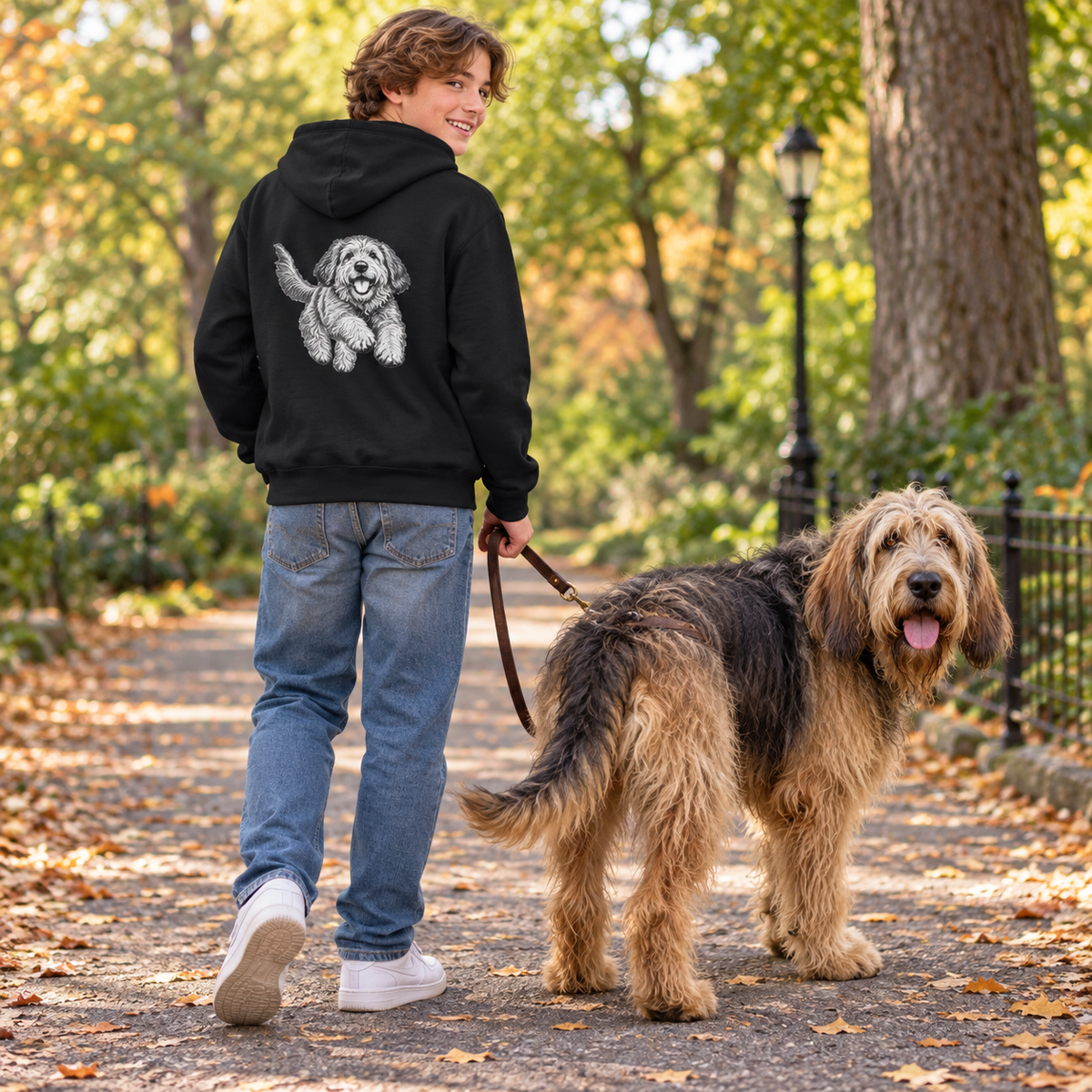 Otter Hound, Youth Heavy Blend Zipped Unisex Hoodie