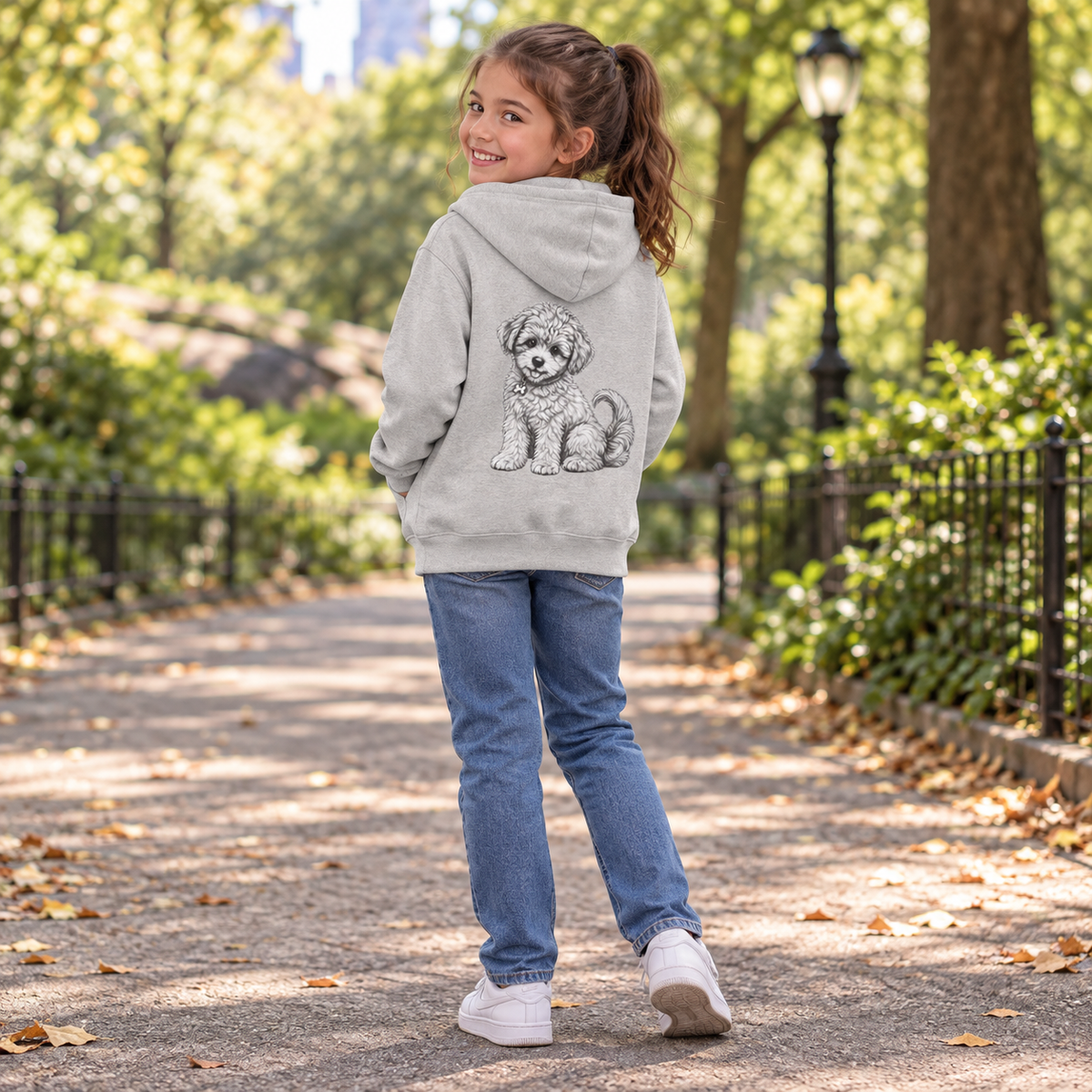 Cavapoo, Youth Heavy Blend Zipped Unisex Hoodie