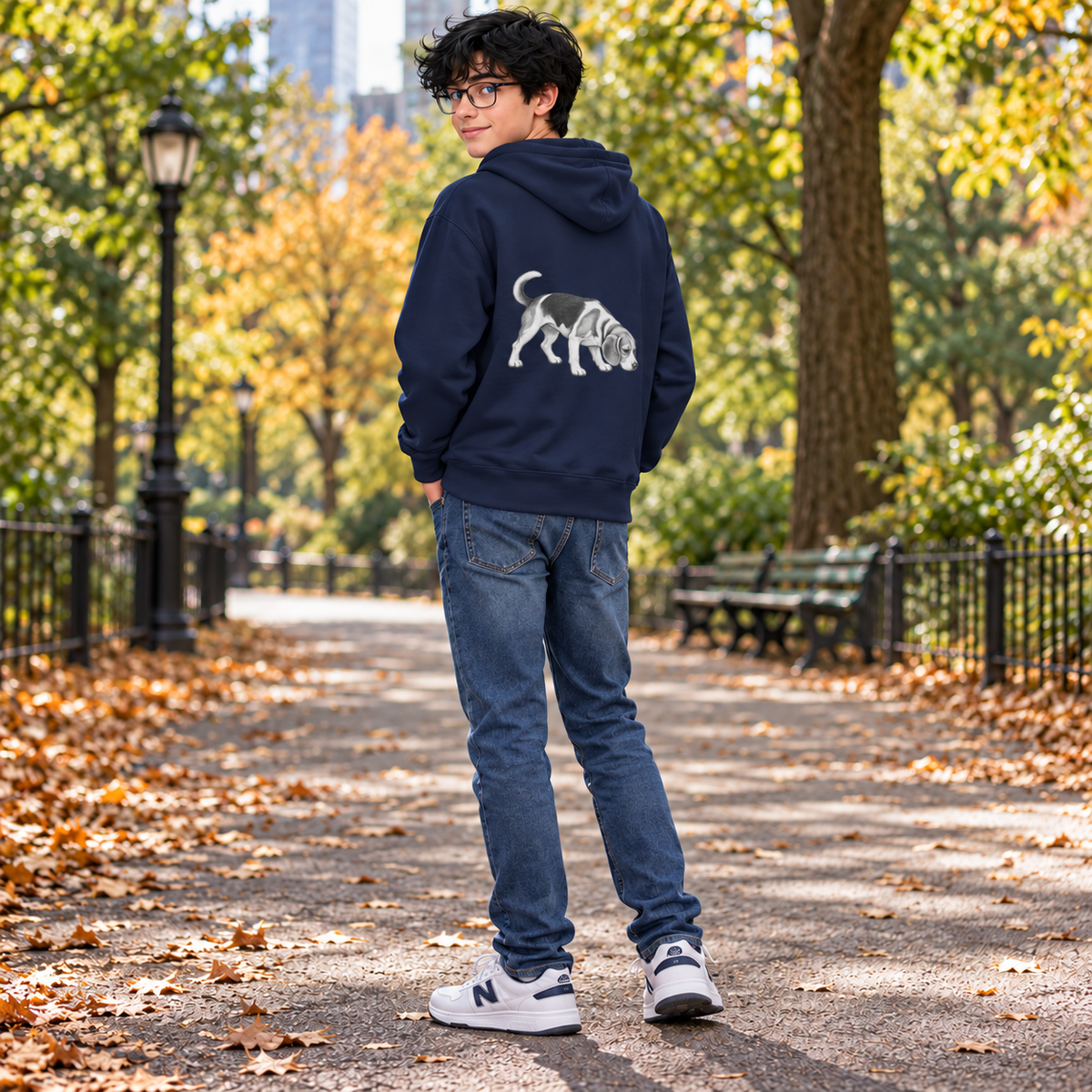Beagle, Youth Heavy Blend Zipped Unisex Hoodie