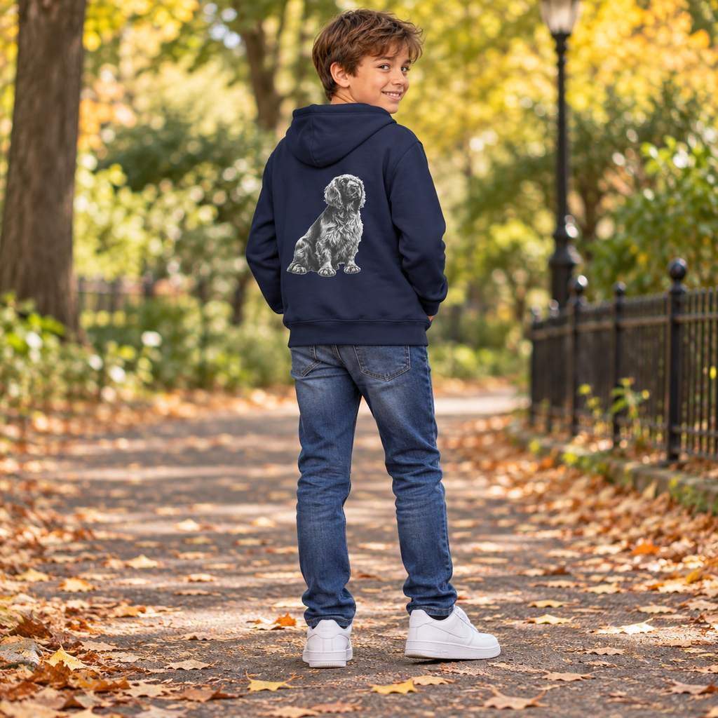 Sussex Spaniel, Youth Heavy Blend Zipped Unisex Hoodie