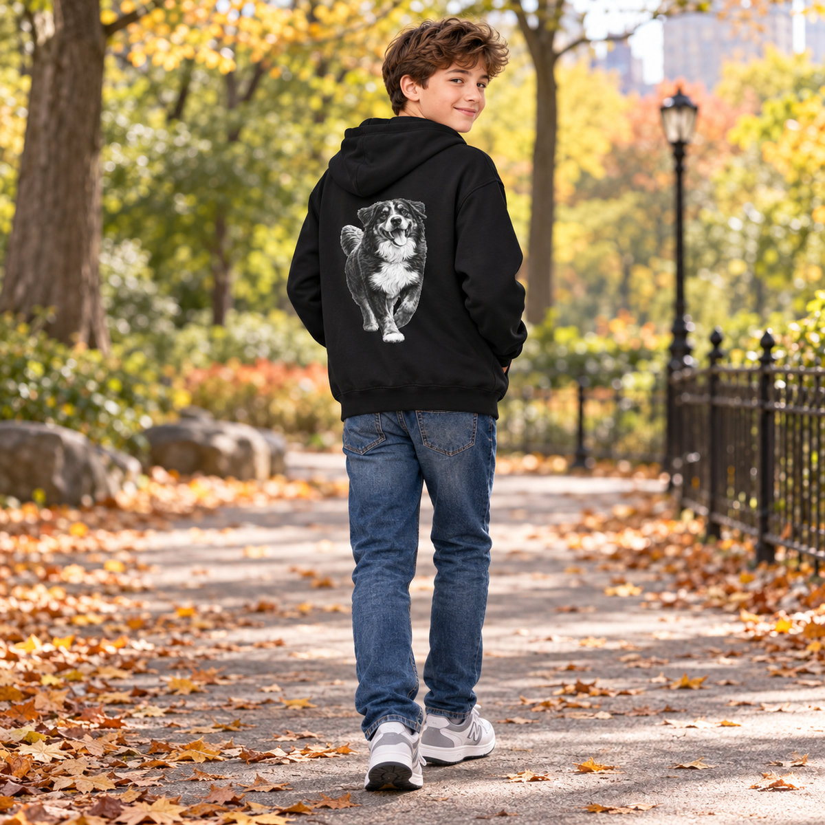 Bernese Mountain Dog, Youth Heavy Blend Zipped Unisex Hoodie