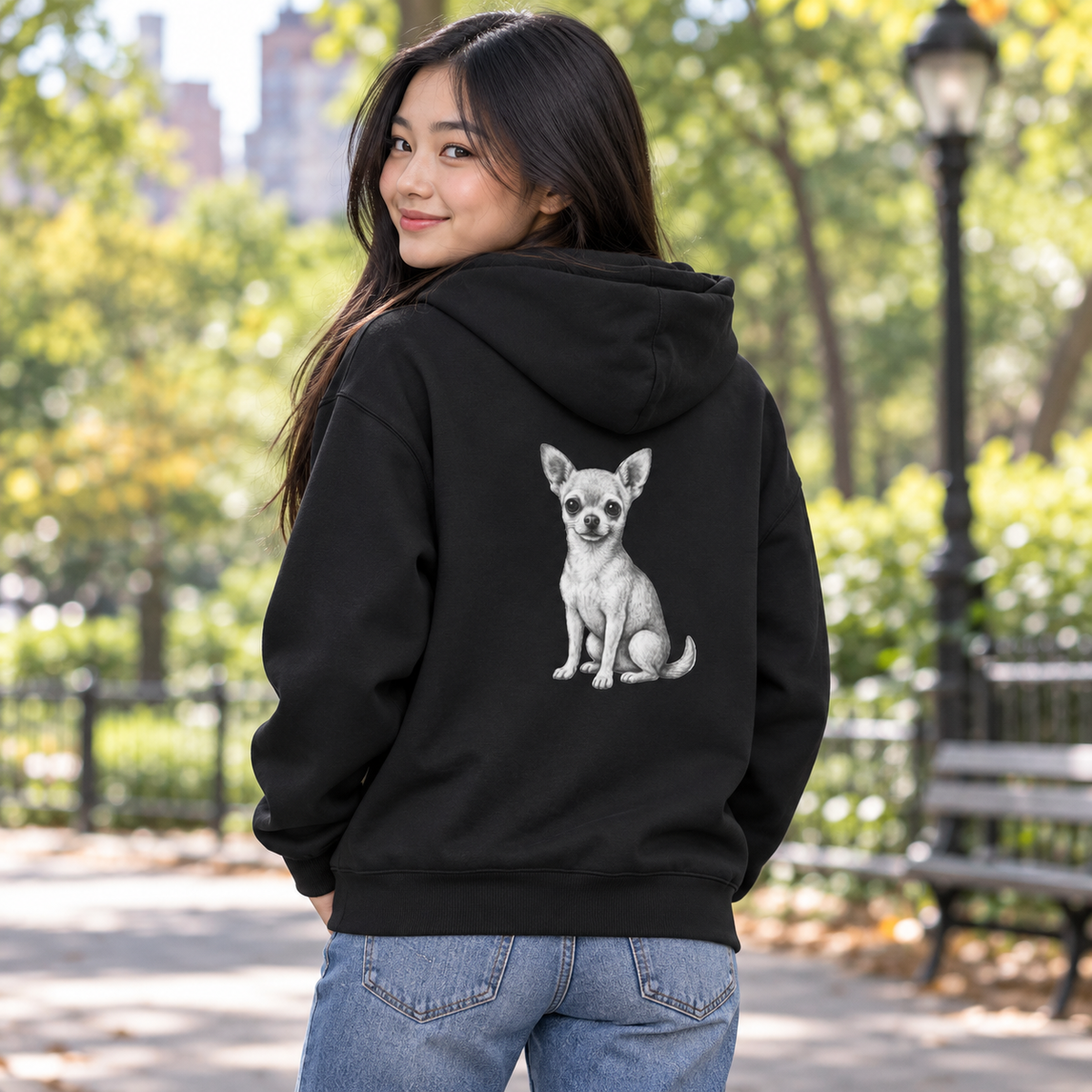 Chihuahua, Youth Heavy Blend Zipped Unisex Hoodie