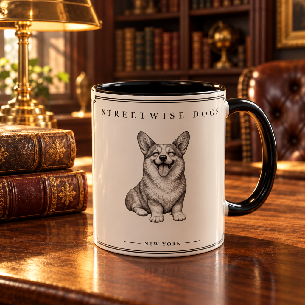 Corgi Smiling: Classic Accent Mug