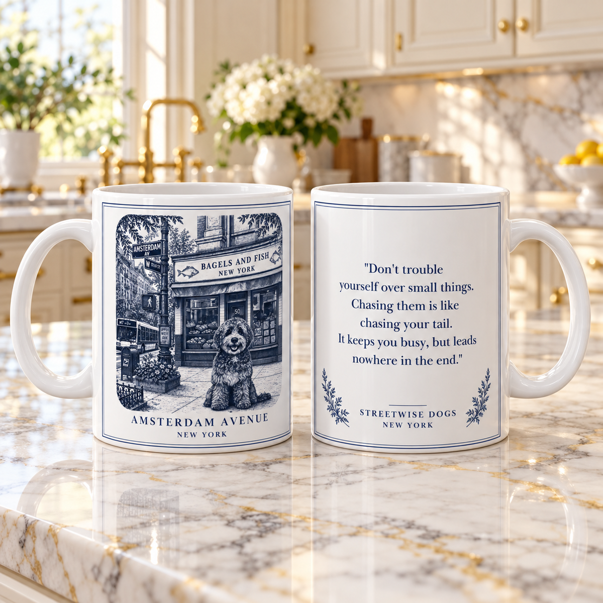 Amsterdam Avenue New York, Labradoodle: Whimsical Wisdom Mug