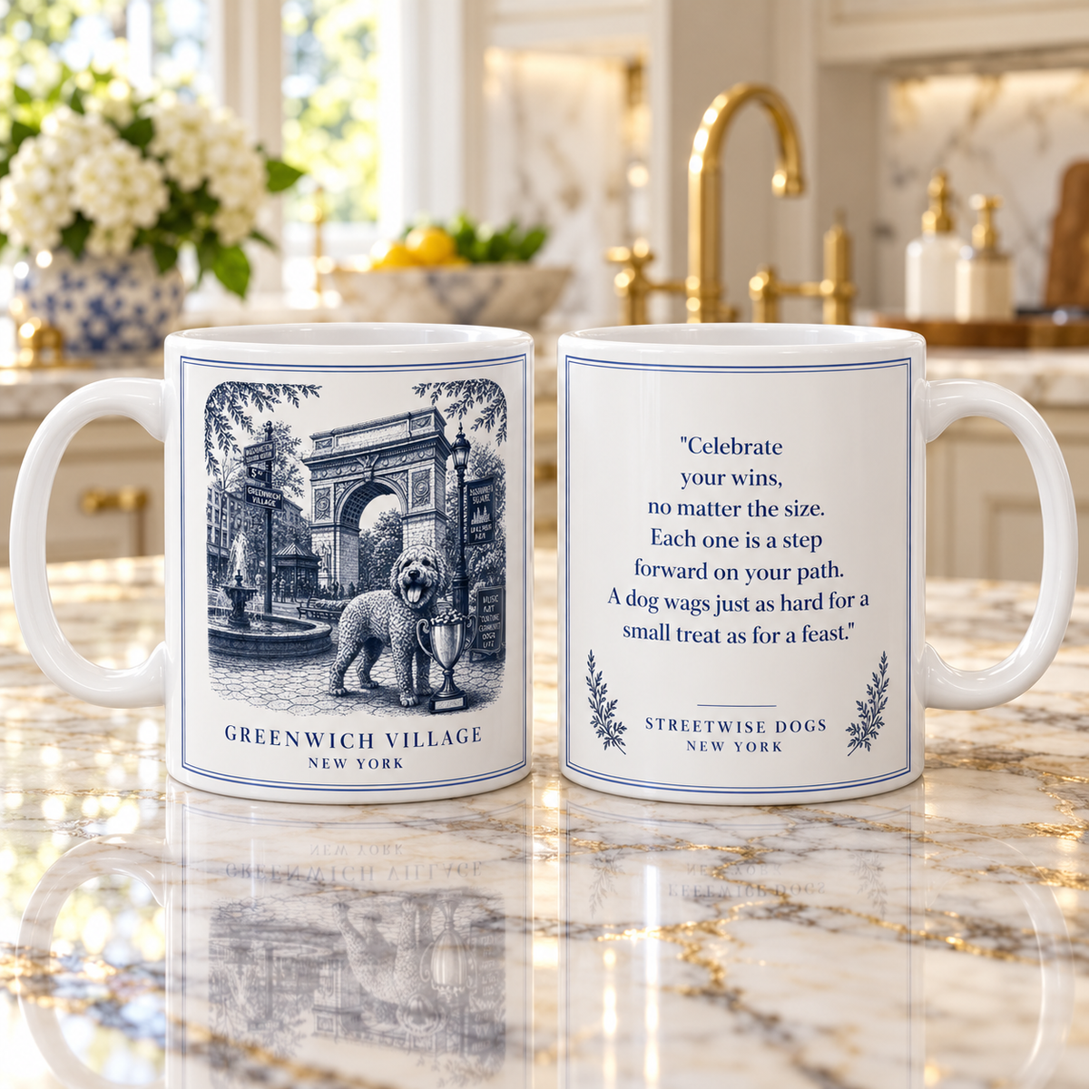 Greenwich Village New York, Lagotto Romagnolo: Whimsical Wisdom Mug