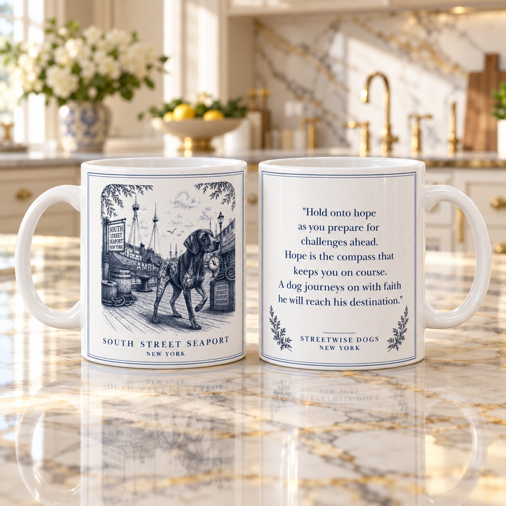 South Street Seaport New York, German Shorthaired Pointer: Whimsical Wisdom Mug