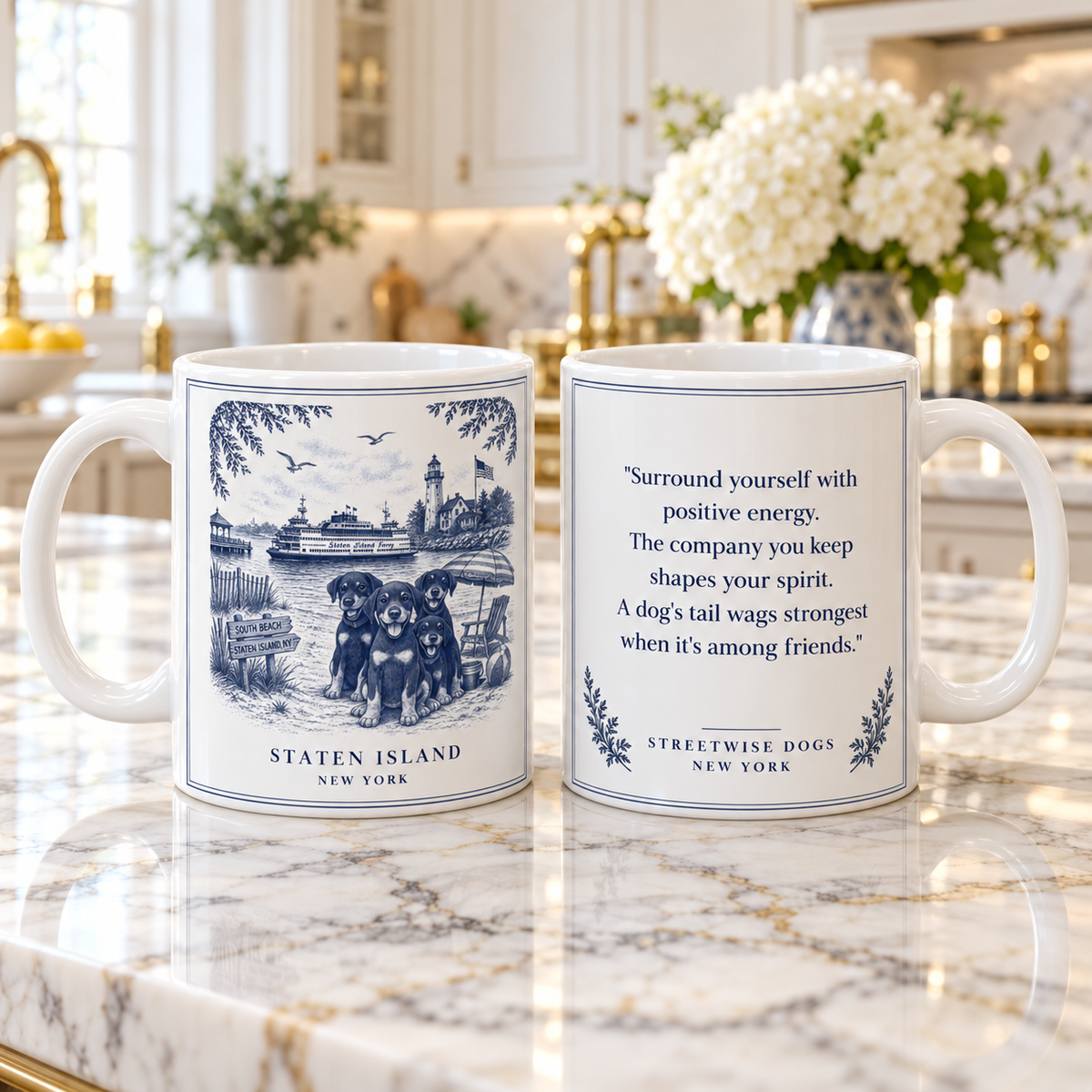 Staten Island, Doberman Puppies: Whimsical Wisdom Mug