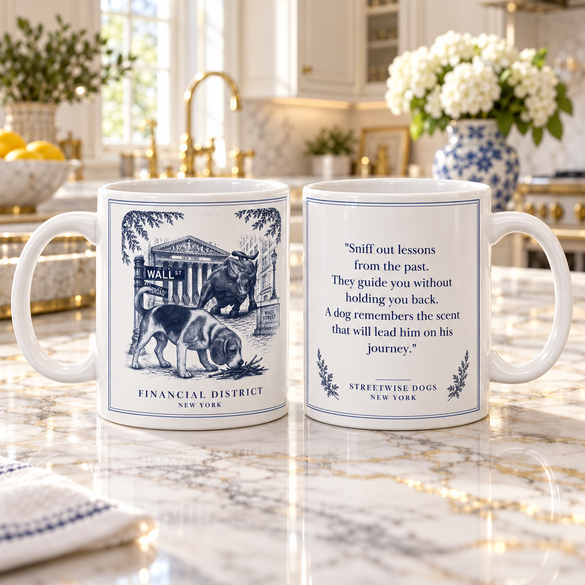 Financial District, Beagle: Whimsical Wisdom Mug