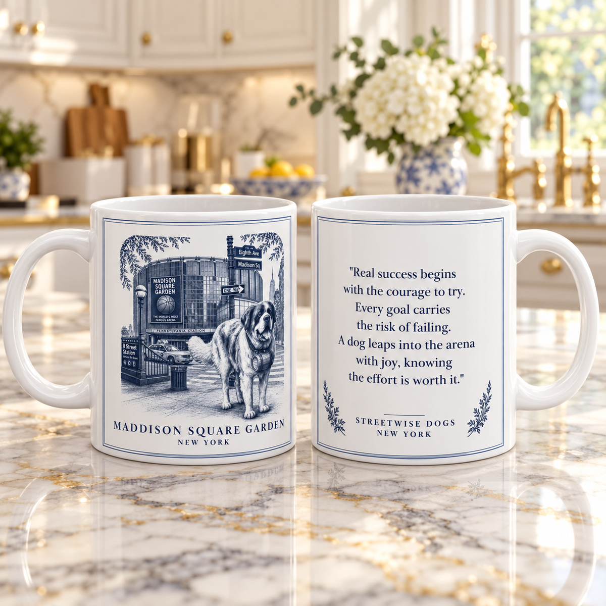 Maddison Square Garden New York, Saint Bernard: Whimsical Wisdom Mug