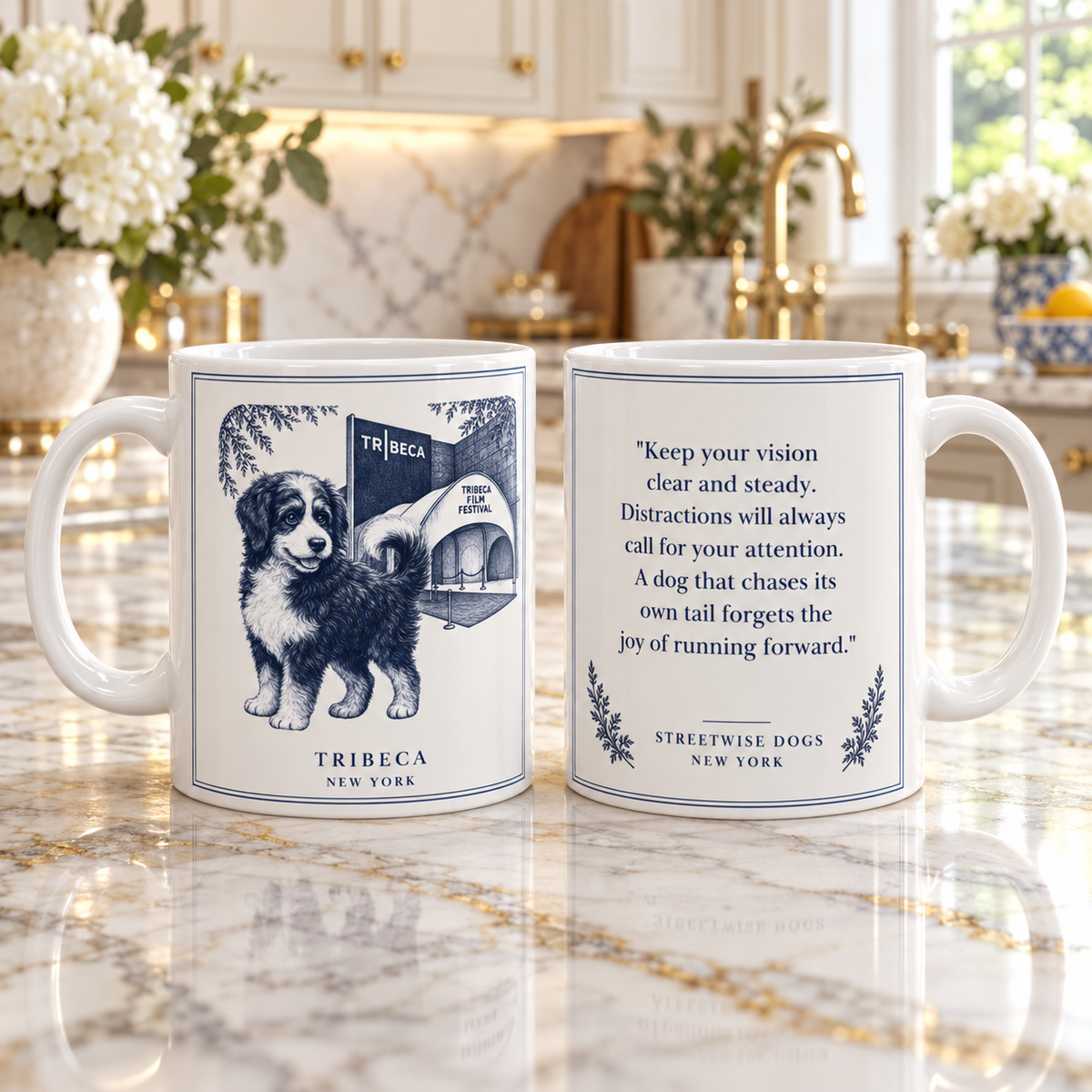 Tribeca New York, Portuguese Waterdog: Whimsical Wisdom Mug