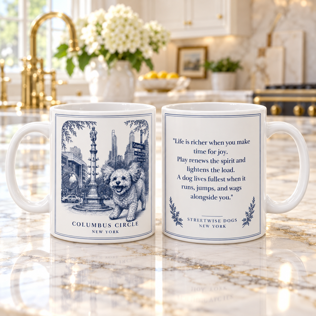 Columbus Circle New York, Poochon: Whimsical Wisdom Mug