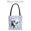 Old English Sheepdog, Blue Flora & Fauna Durable Tote Bag