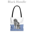 Leonberger, Blue Stripe Durable Tote Bag