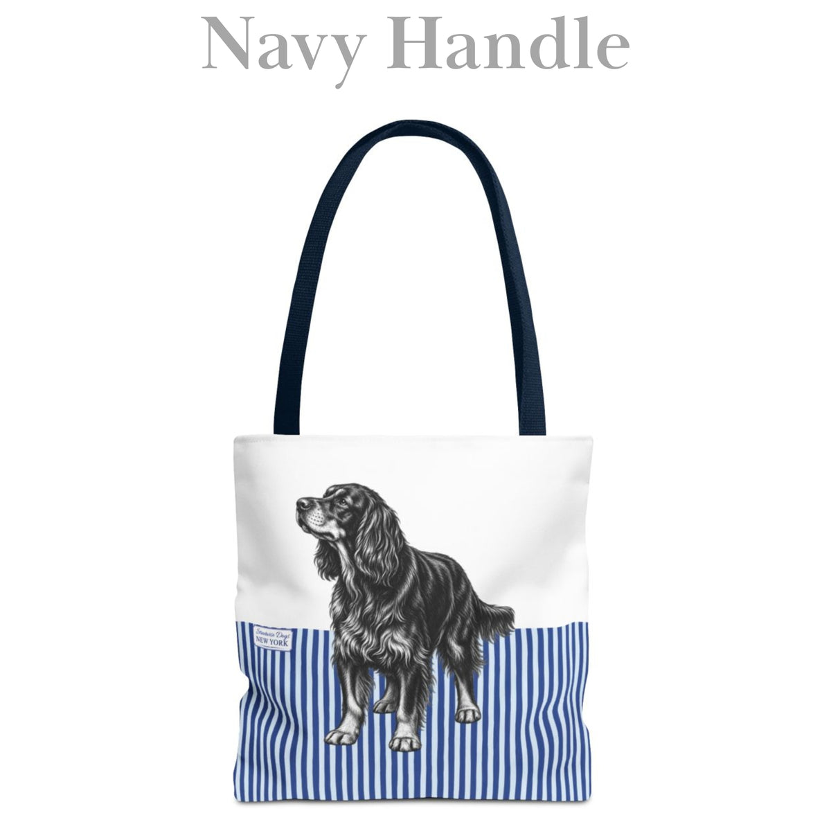 Gordon Setter, Blue Stripe Durable Tote Bag