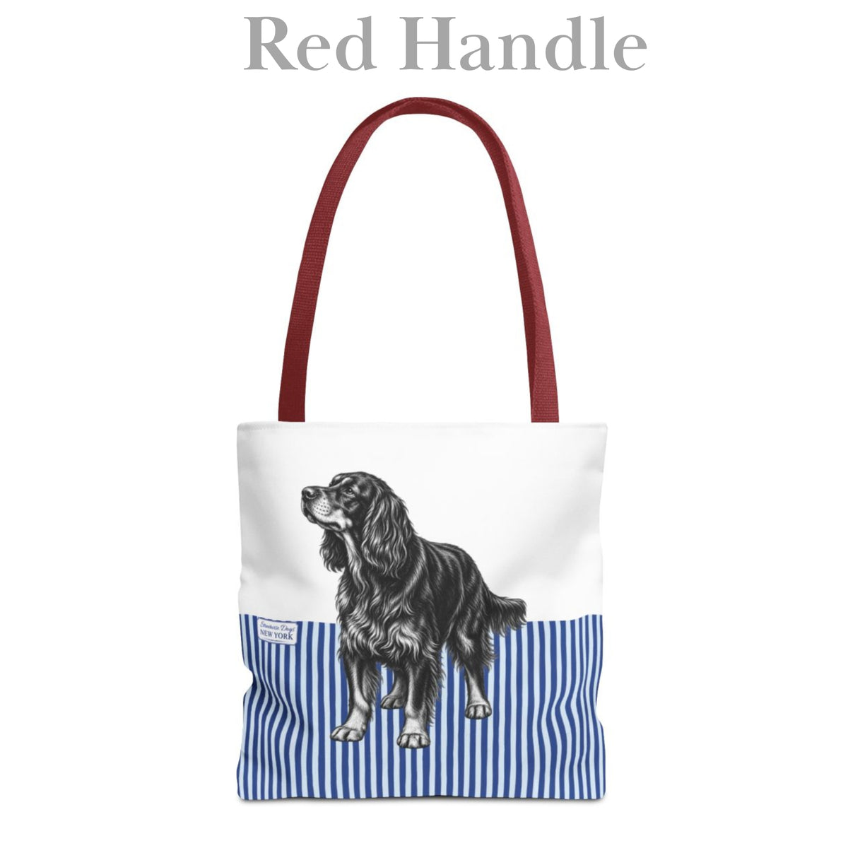 Gordon Setter, Blue Stripe Durable Tote Bag
