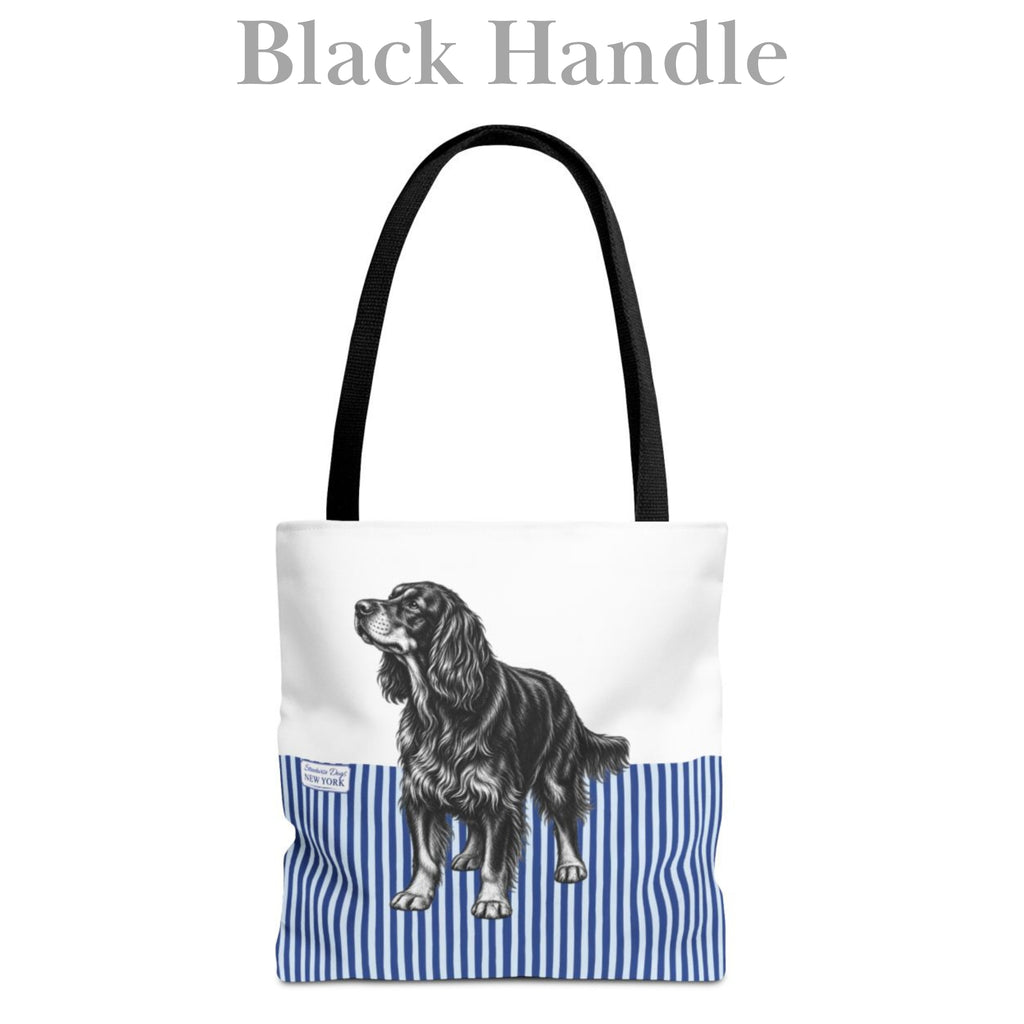 Gordon Setter, Blue Stripe Durable Tote Bag