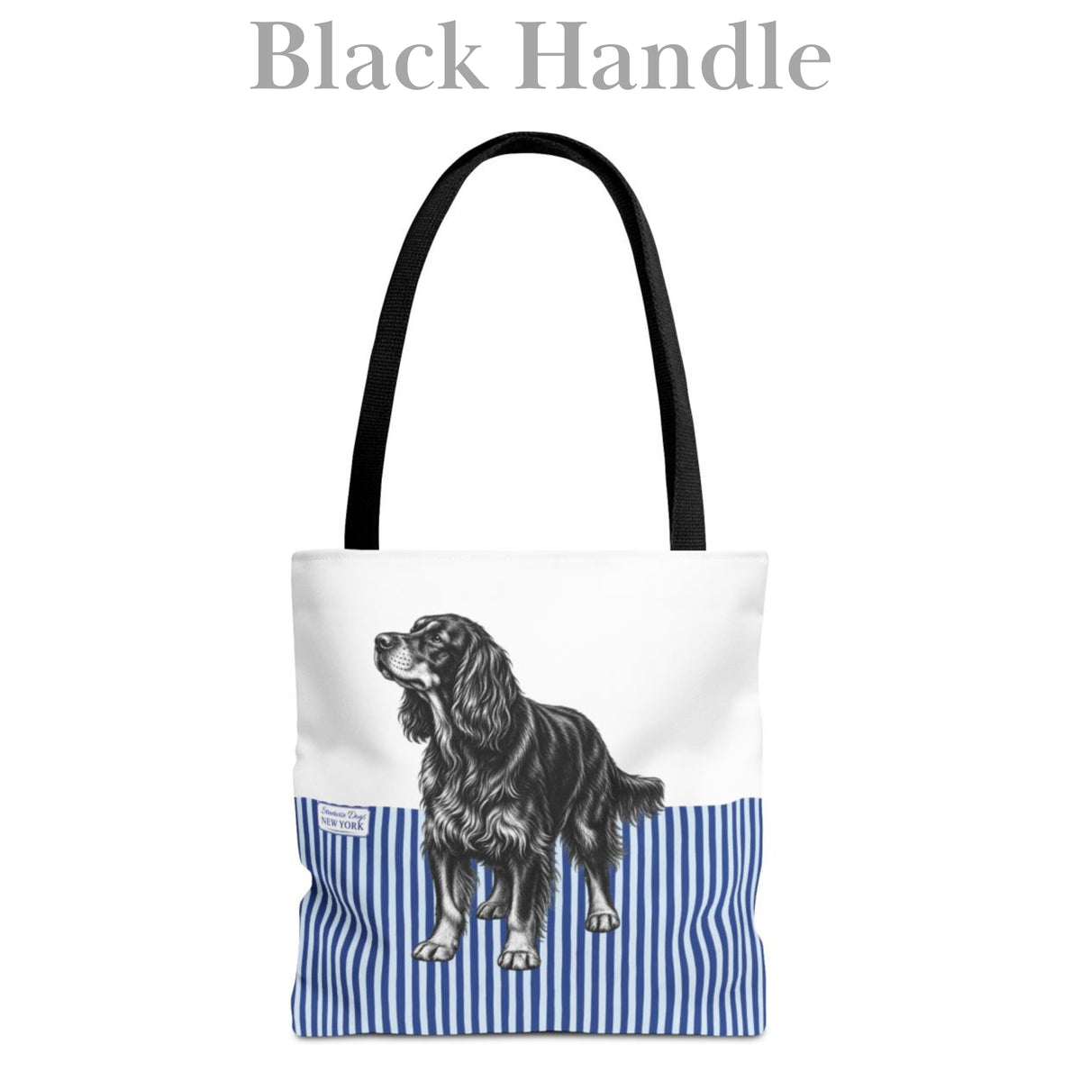Gordon Setter, Blue Stripe Durable Tote Bag