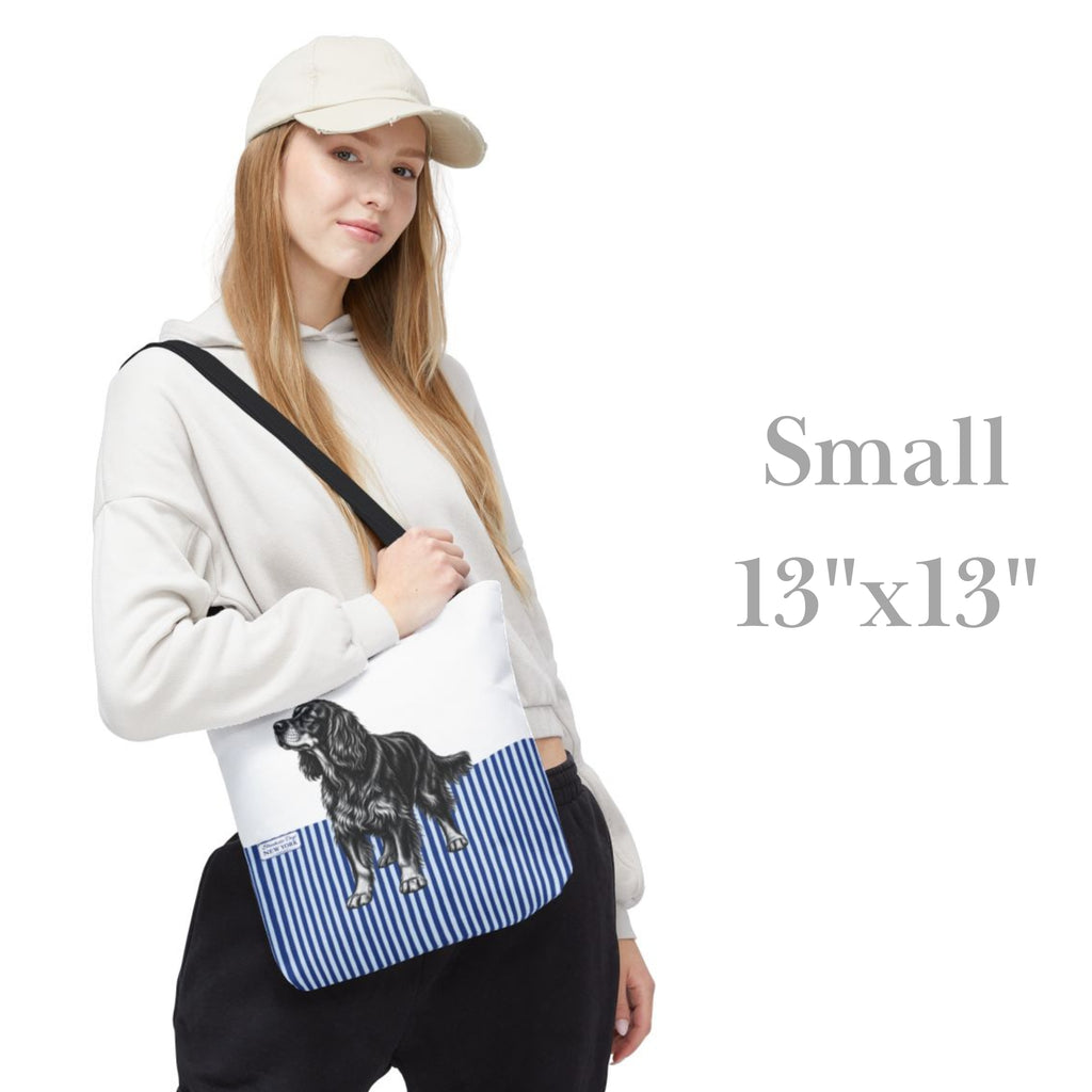 Gordon Setter, Blue Stripe Durable Tote Bag
