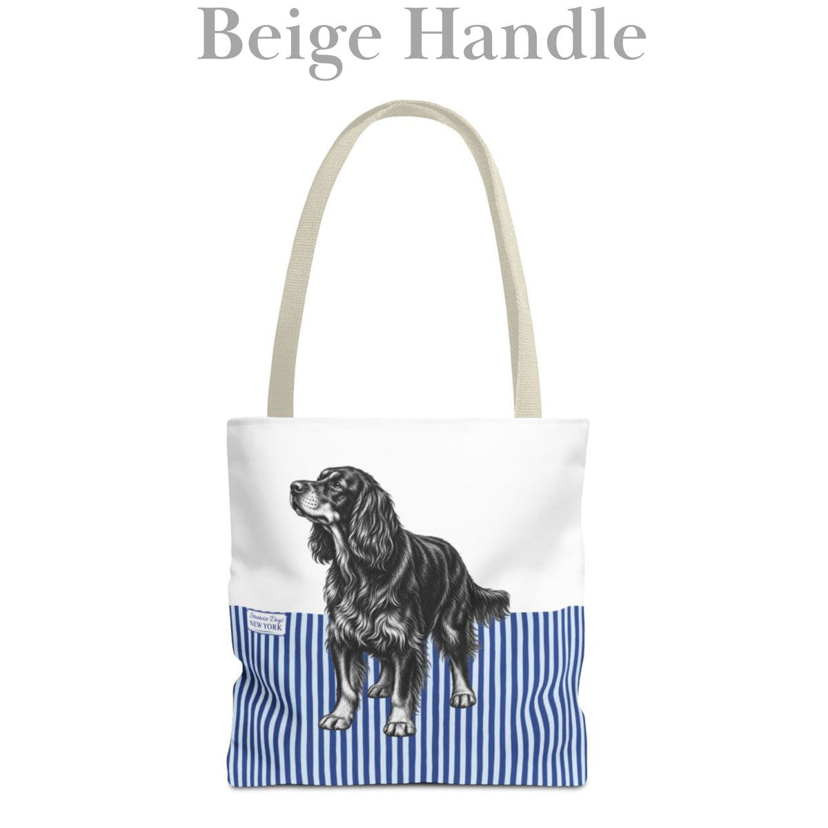 Gordon Setter, Blue Stripe Durable Tote Bag