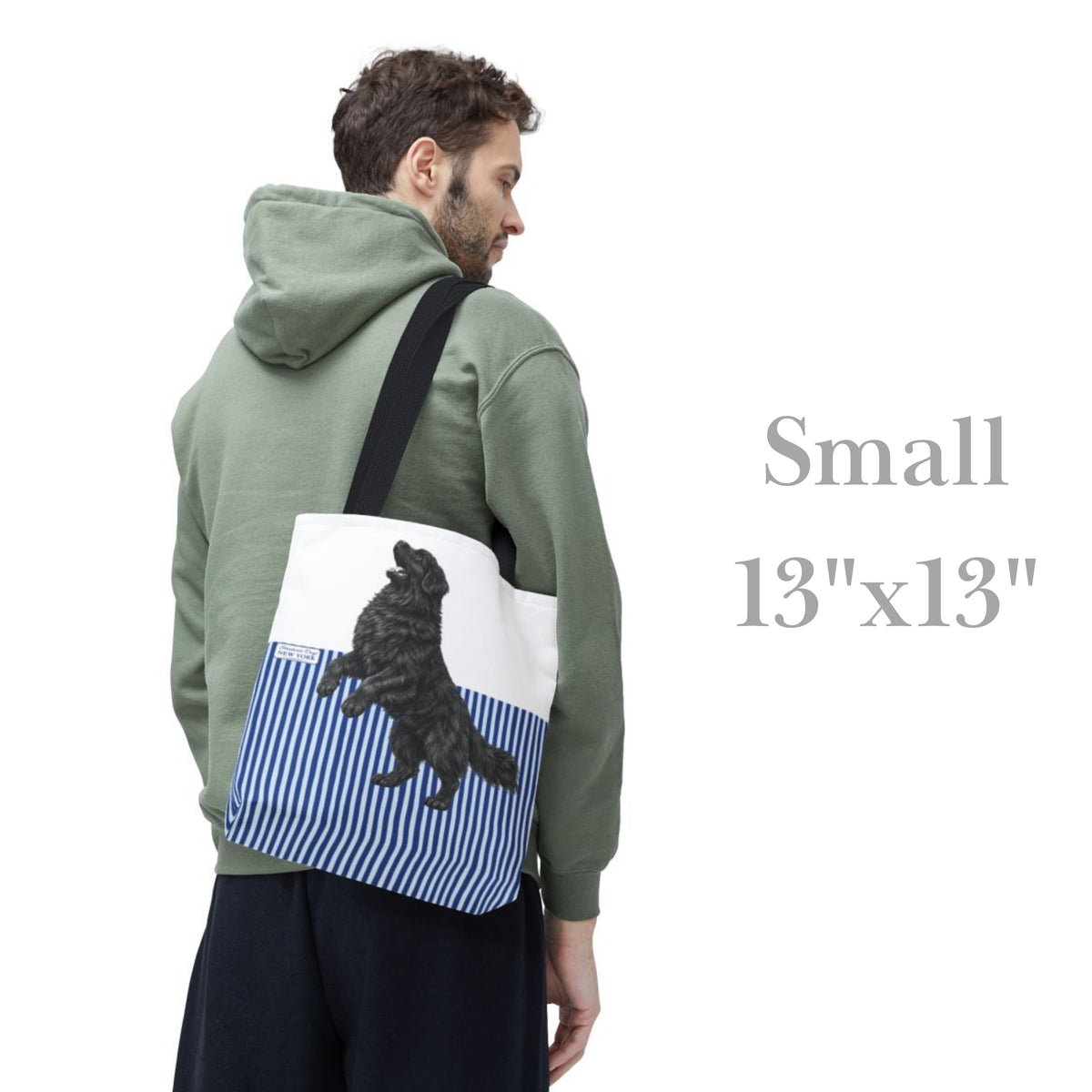 Newfoundland, Blue Stripe Durable Tote Bag