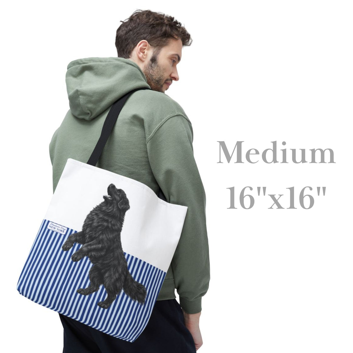 Newfoundland, Blue Stripe Durable Tote Bag