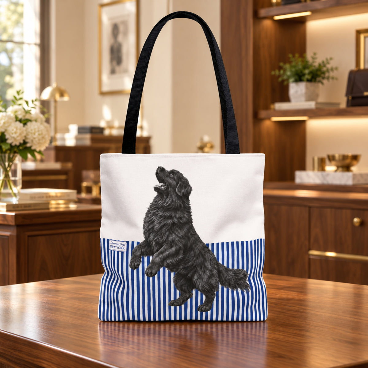 Newfoundland, Blue Stripe Durable Tote Bag