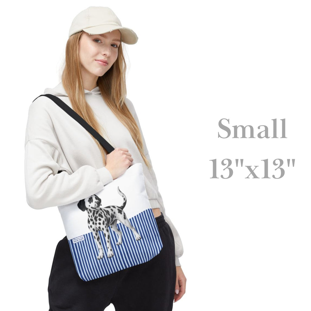 Dalmatian, Blue Stripe Durable Tote Bag