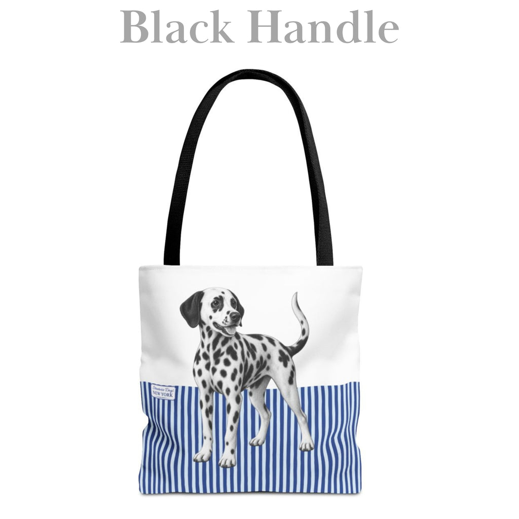 Dalmatian, Blue Stripe Durable Tote Bag