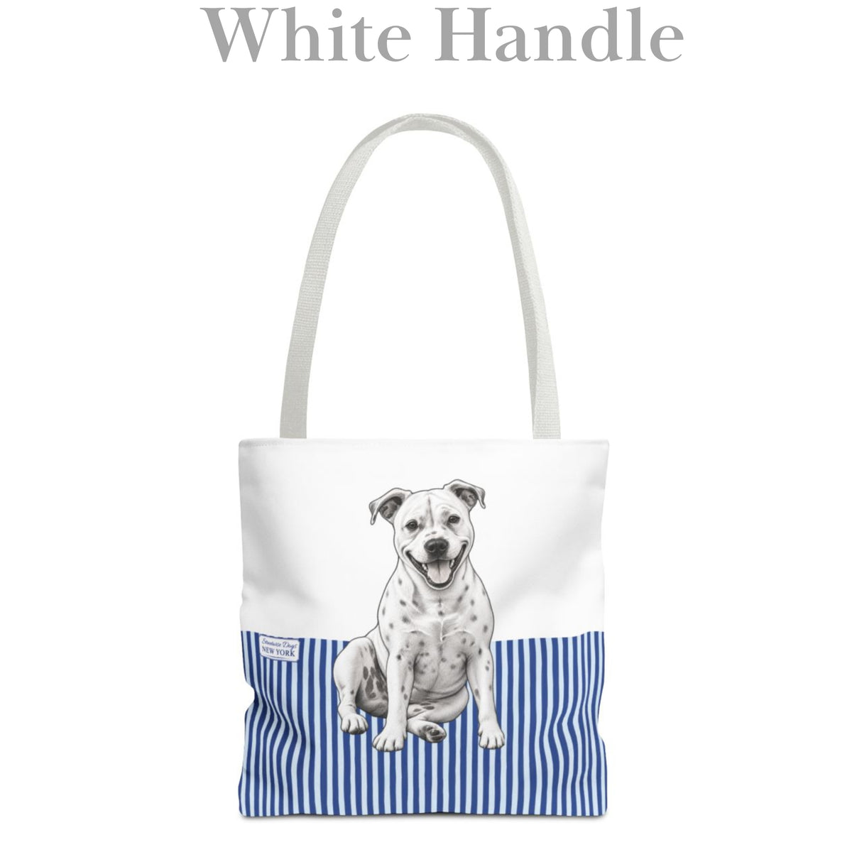 American Staffordshire Terrier, Blue Stripe Durable Tote Bag