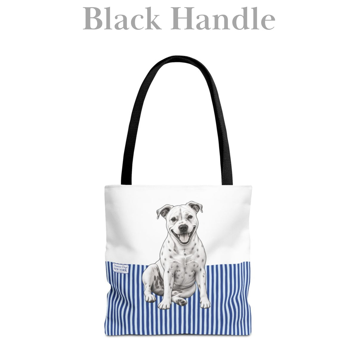 American Staffordshire Terrier, Blue Stripe Durable Tote Bag