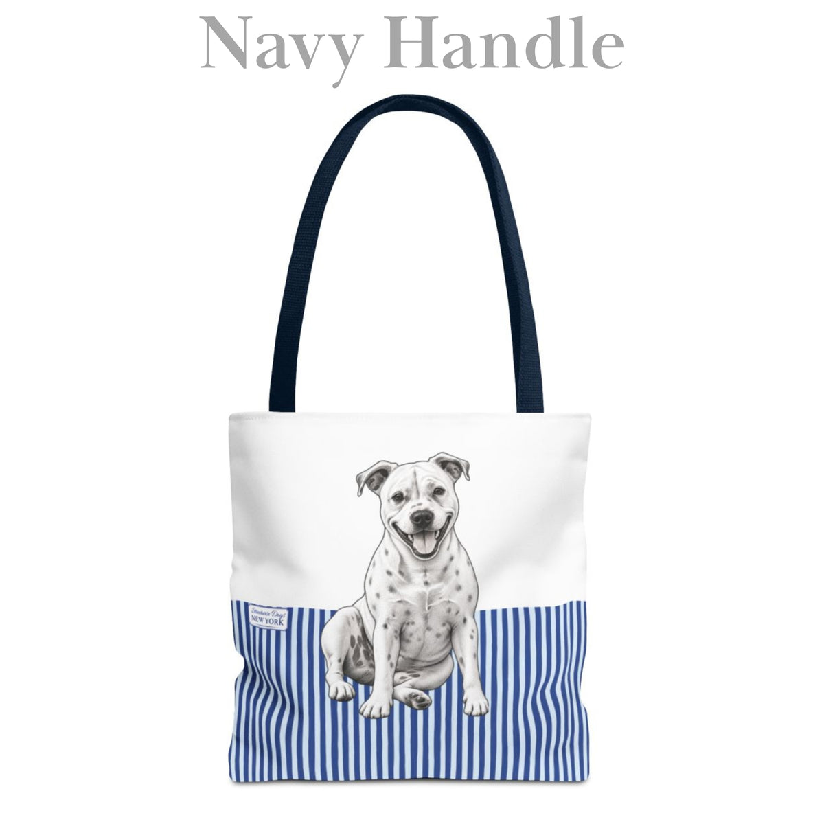 American Staffordshire Terrier, Blue Stripe Durable Tote Bag