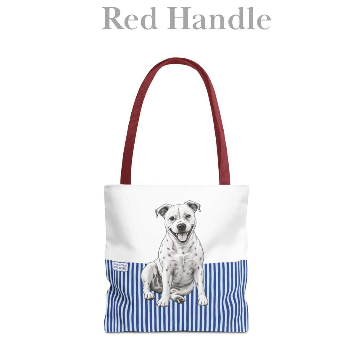 American Staffordshire Terrier, Blue Stripe Durable Tote Bag