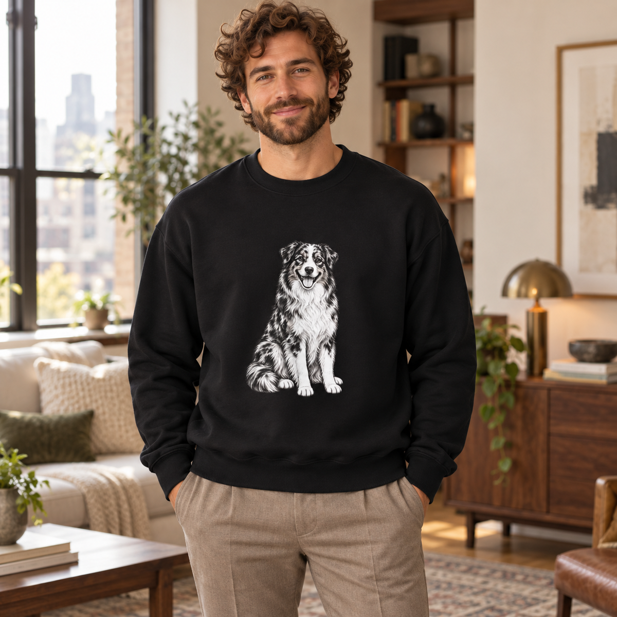 Australian Shepherd, Unisex Extra Comfortable Crewneck Sweatshirt