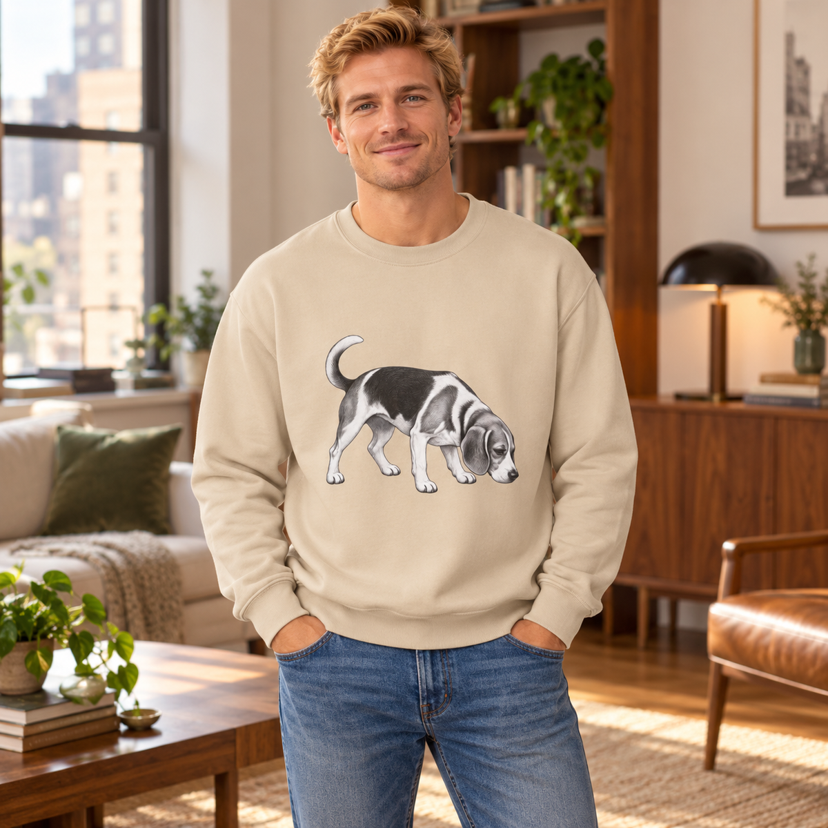 Beagle, Unisex Extra Comfortable Crewneck Sweatshirt