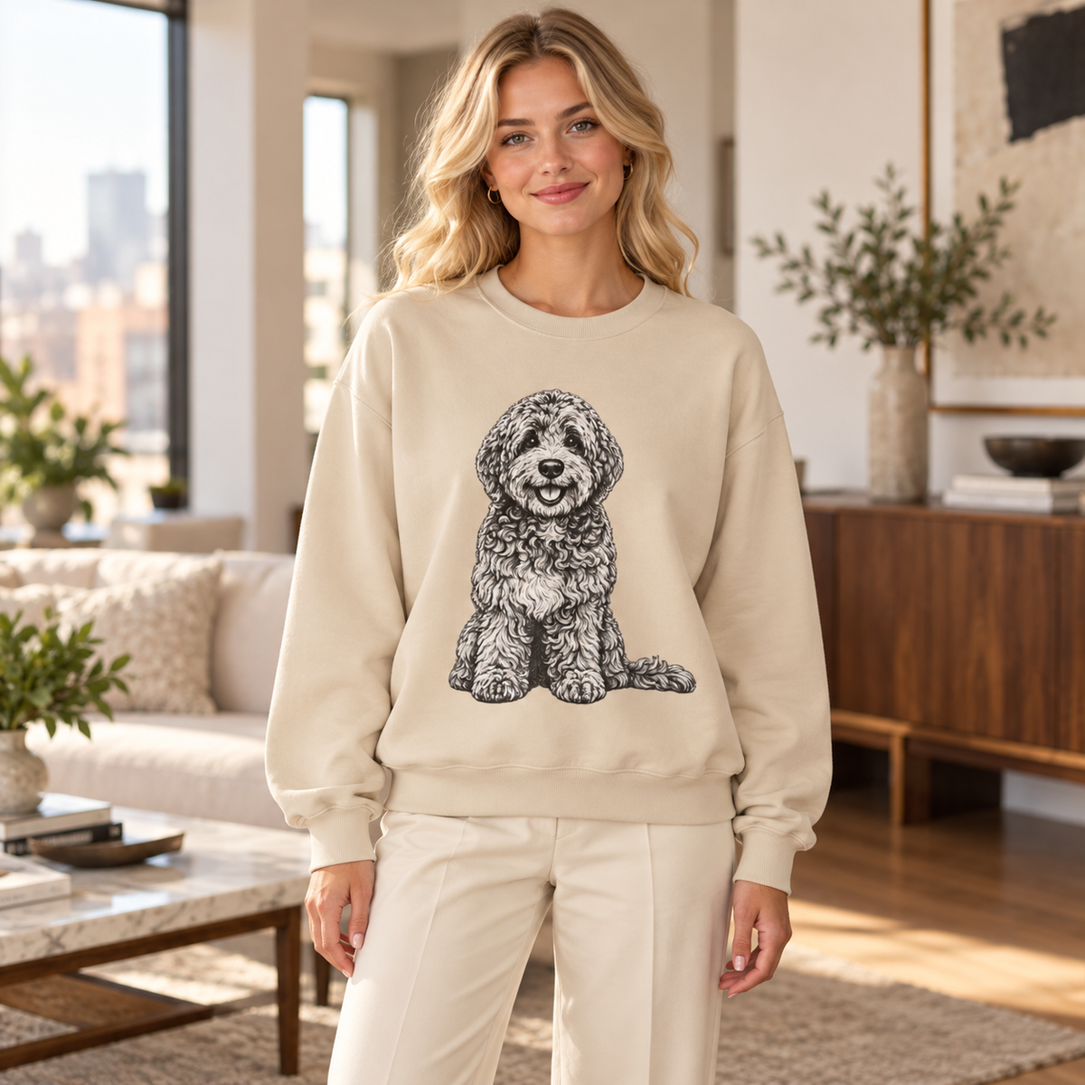 Labradoodle, Unisex Extra Comfortable Crewneck Sweatshirt