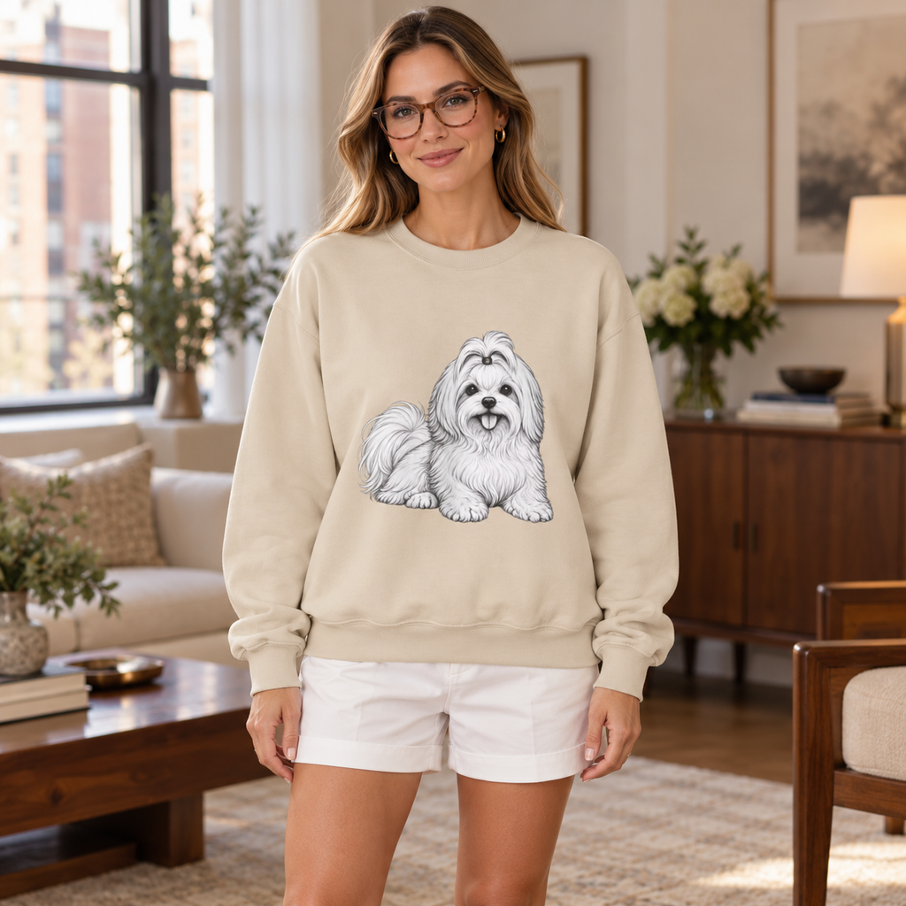 Maltese, Unisex Extra Comfortable Crewneck Sweatshirt