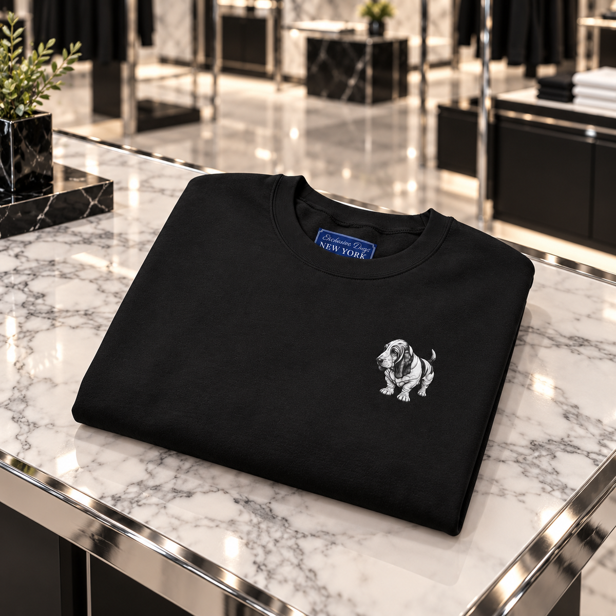 Basset Hound, Unisex Extra Comfortable Crewneck Sweatshirt