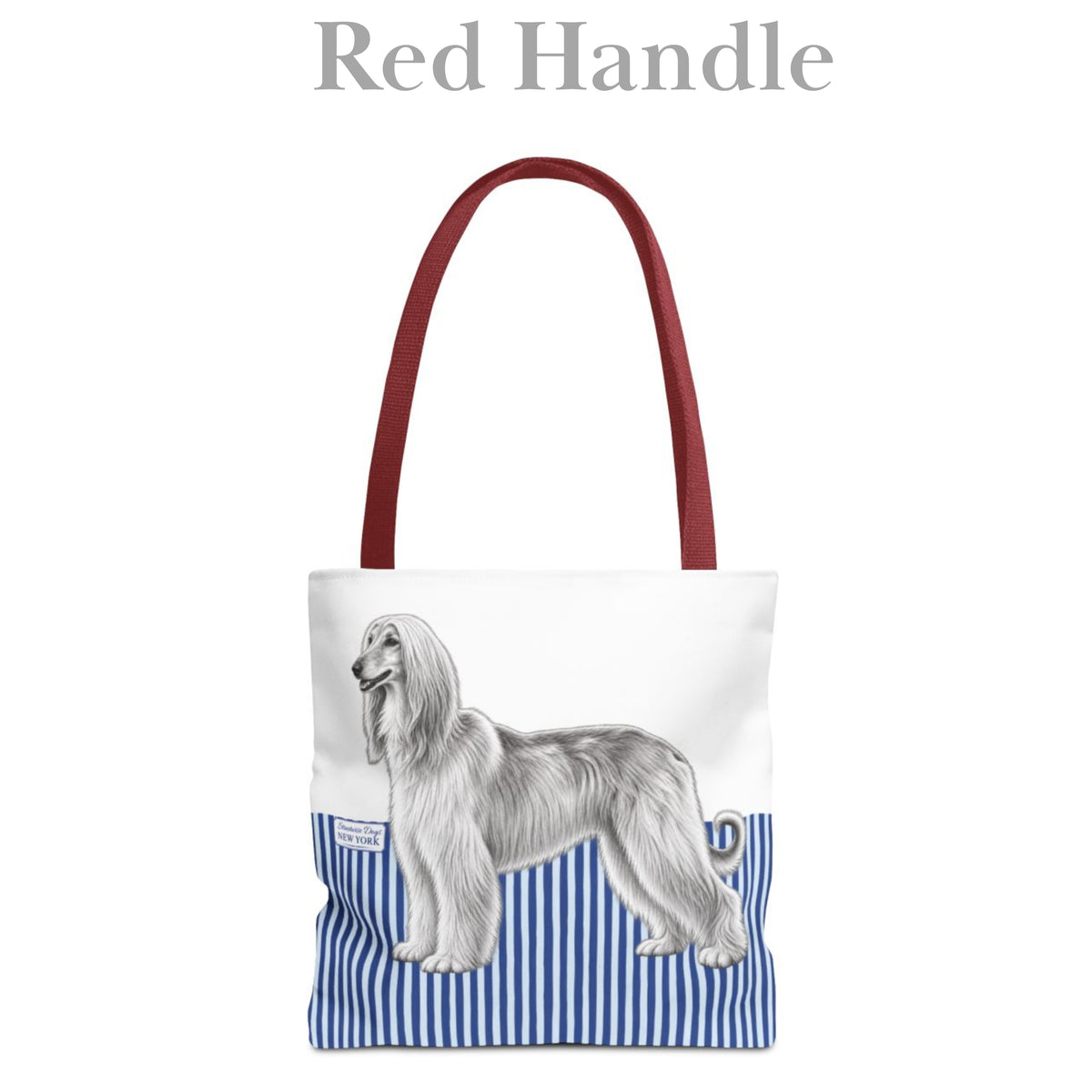 Afghan, Blue Flora & Fauna Durable Tote Bag