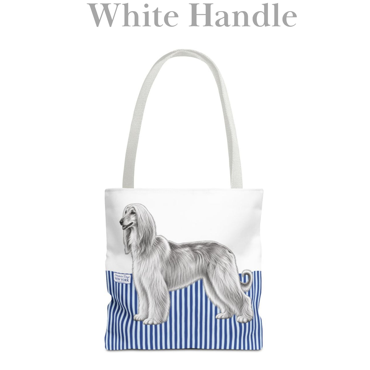 Afghan, Blue Flora & Fauna Durable Tote Bag