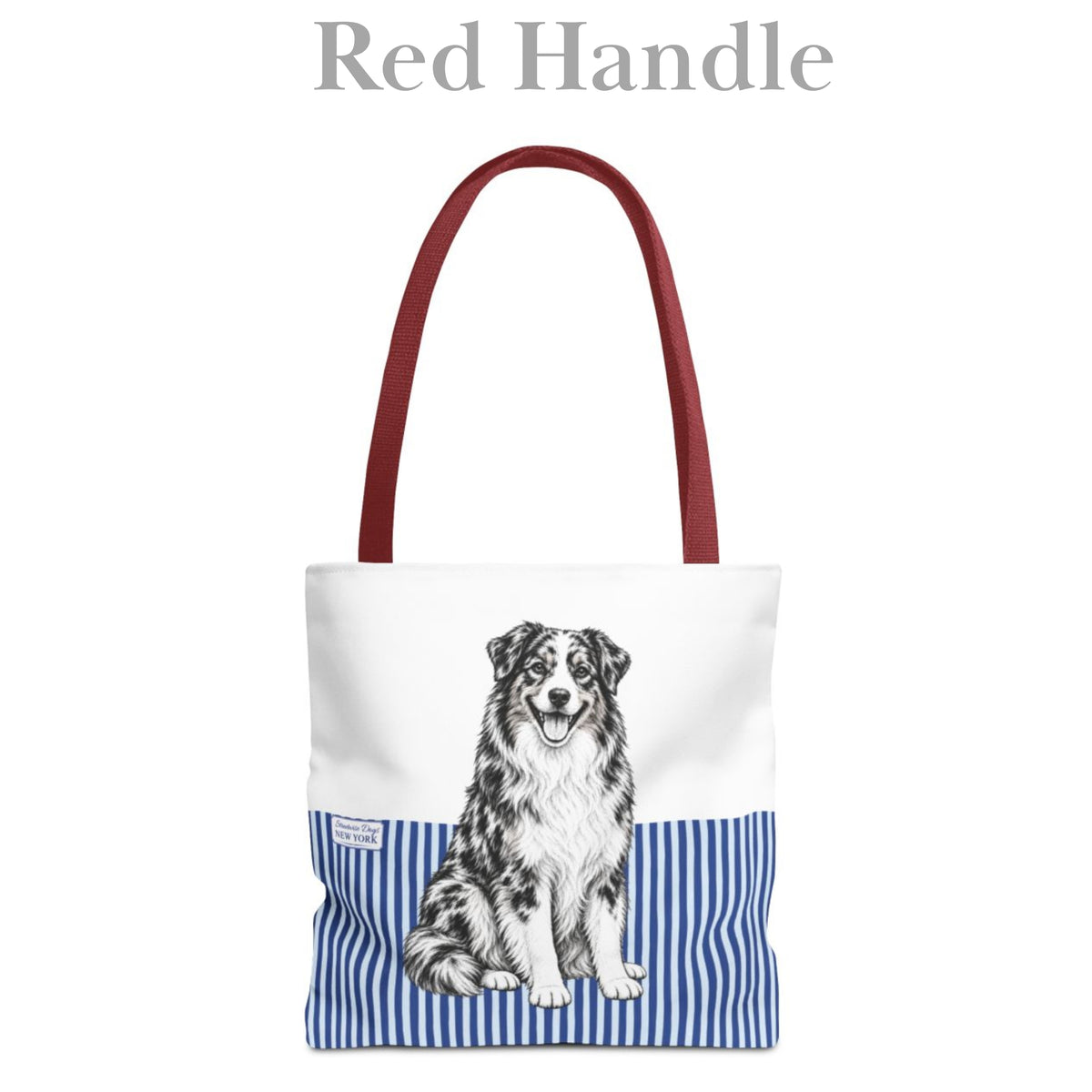 Australian Shepherd, Blue Stripe Durable Tote Bag