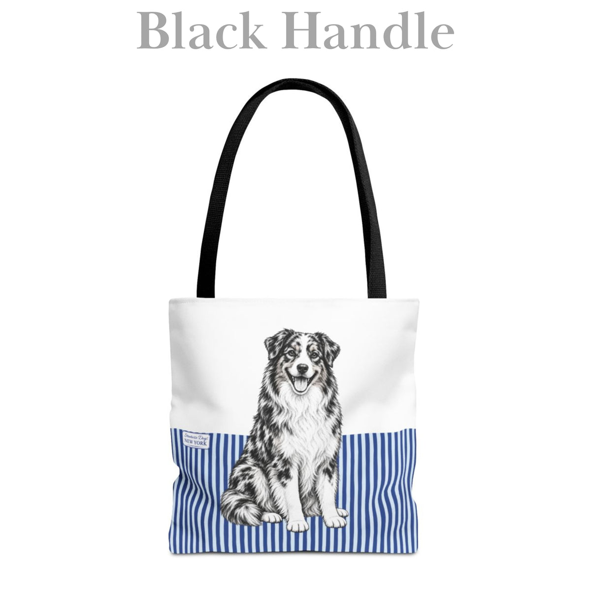 Australian Shepherd, Blue Stripe Durable Tote Bag