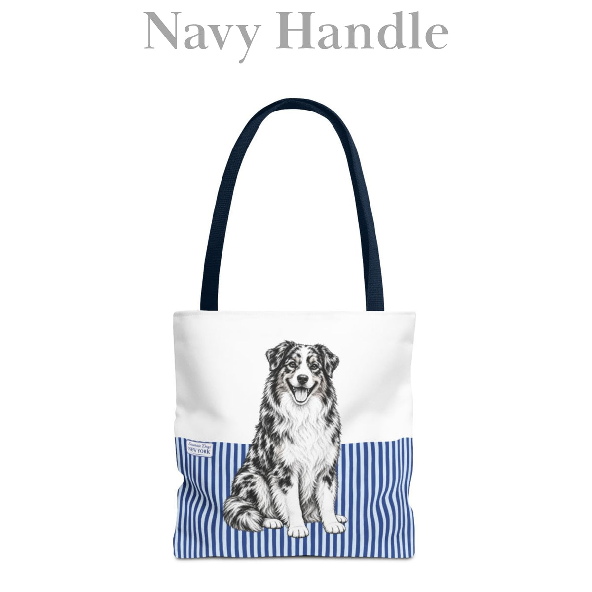 Australian Shepherd, Blue Stripe Durable Tote Bag