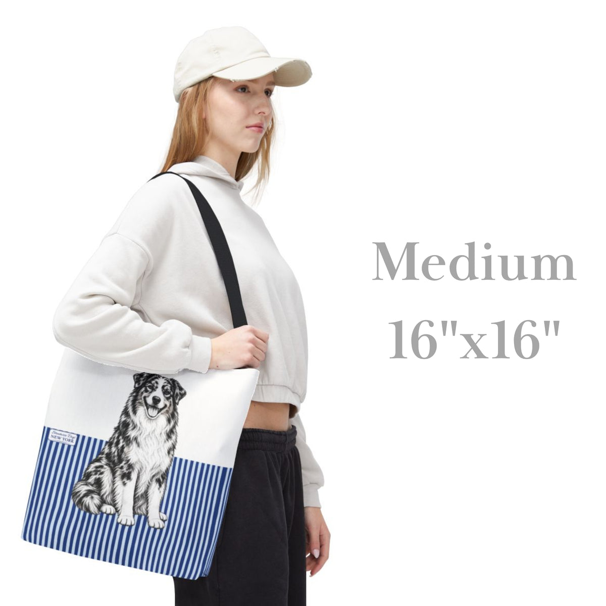 Australian Shepherd, Blue Stripe Durable Tote Bag