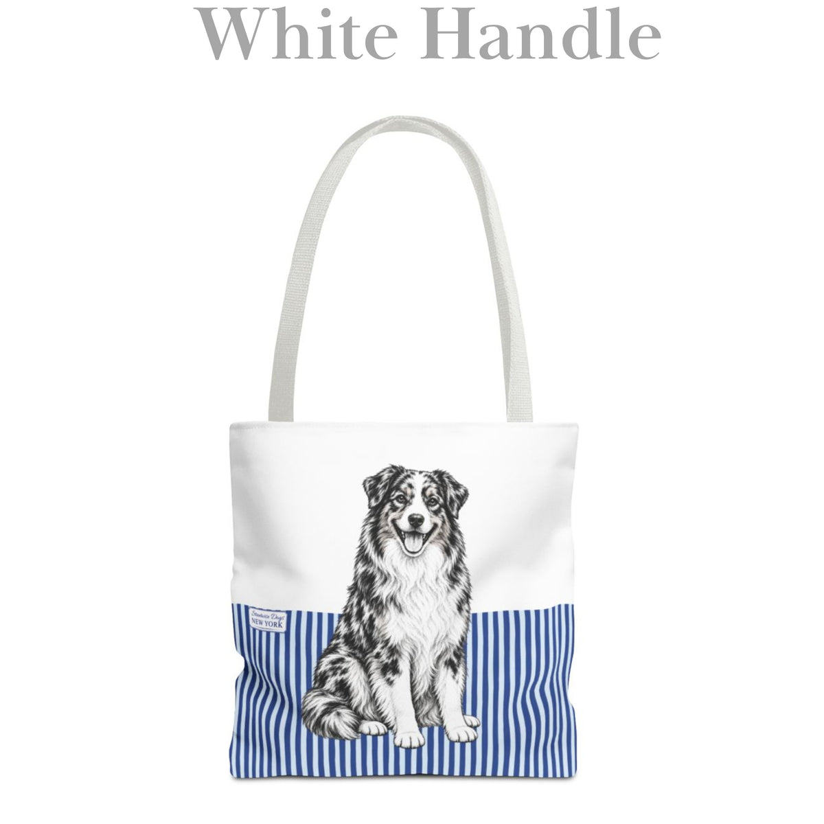 Australian Shepherd, Blue Stripe Durable Tote Bag