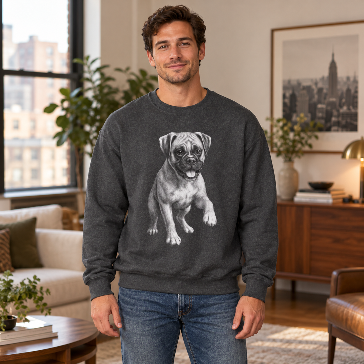Boxer, Unisex Extra Comfortable Crewneck Sweatshirt