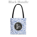 Dachshund, Durable Blue Floral Tote Bag