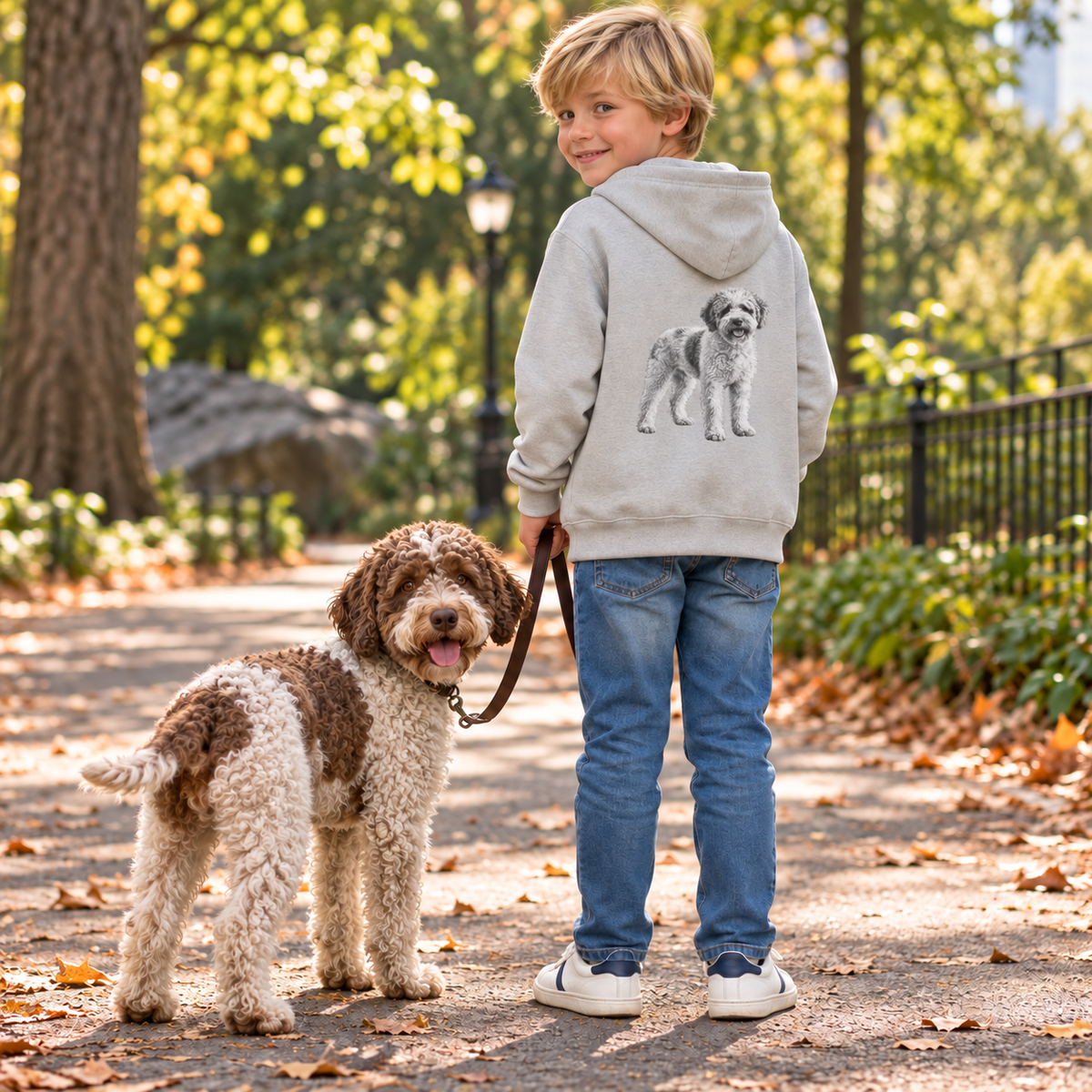 Lagotto Romagnolo, Youth Heavy Blend Zipped Unisex Hoodie