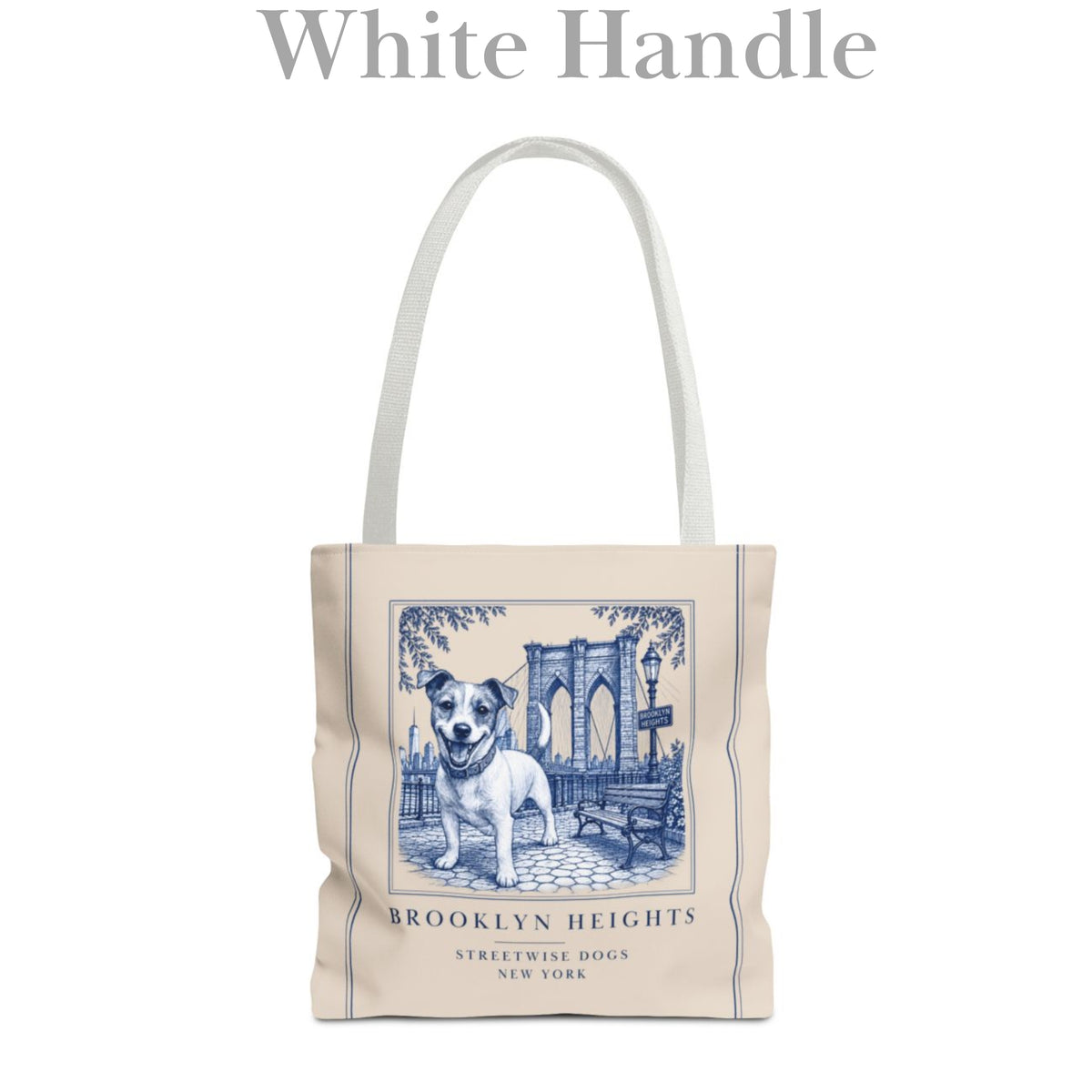 Brooklyn Heights Jack Russell: Durable Tote Bag